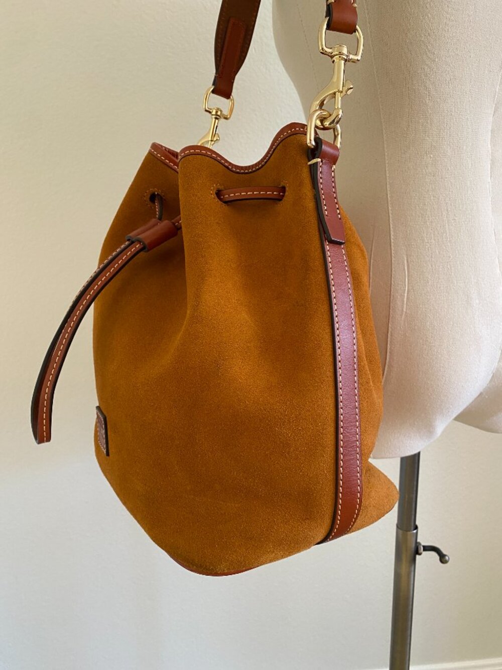 Dooney & Bourke Suede Drawstring Bucket Bag - Picture 4 of 10
